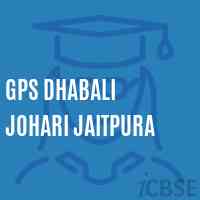 Gps Dhabali Johari Jaitpura Primary School Logo