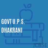Govt U.P.S. Dhakrani Middle School Logo