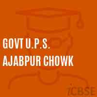 Govt U.P.S. Ajabpur Chowk Middle School Logo