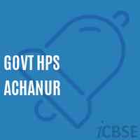 Govt Hps Achanur Middle School Logo