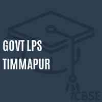 Govt Lps Timmapur Primary School Logo