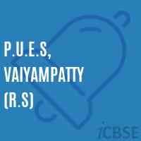 P.U.E.S, Vaiyampatty (R.S) Primary School Logo