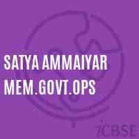 Satya Ammaiyar Mem.Govt.Ops Primary School Logo