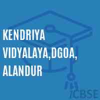 Kendriya Vidyalaya,DGOA, Alandur Senior Secondary School Logo