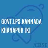 Govt.Lps.Kannada Khanapur (K) Primary School Logo