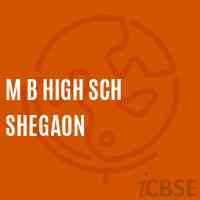 M B High Sch Shegaon High School Logo