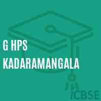 G Hps Kadaramangala Middle School Logo