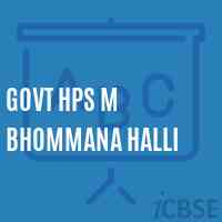 Govt Hps M Bhommana Halli Middle School Logo