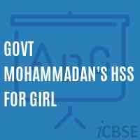 Govt Mohammadan'S Hss For Girl High School Logo