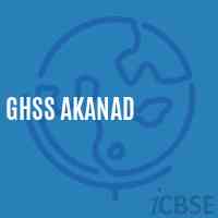 Ghss Akanad High School Logo