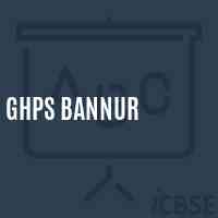 Ghps Bannur Middle School Logo