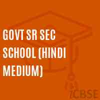 Govt Sr Sec School (Hindi Medium) Logo