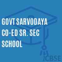 Govt Sarvodaya Co-Ed Sr. Sec School Logo
