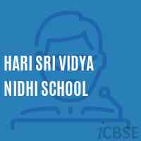 Hari Sri Vidya Nidhi School Logo