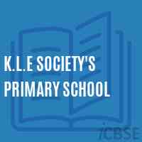 K.L.E Society'S Primary School Logo