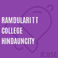 Ramdulari T T College Hindauncity Logo