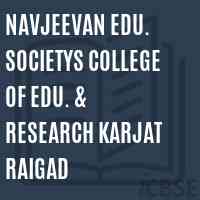 Navjeevan Edu. Societys College of Edu. & Research Karjat Raigad Logo