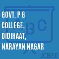 Govt. P G College, Didihaat, Narayan Nagar Logo