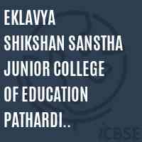 Eklavya Shikshan Sanstha Junior College of Education Pathardi Ahmednagar Logo