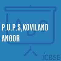 P.U.P.S,Kovilandanoor Primary School Logo