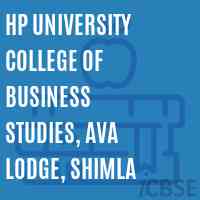 HP University College of Business Studies, Ava Lodge, Shimla Logo