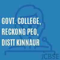 Govt. College, Reckong Peo, Distt Kinnaur Logo