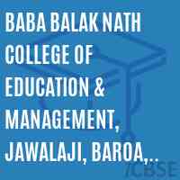 Baba balak Nath College of Education & Management, Jawalaji, Baroa, Distt Kangra Logo