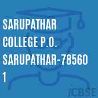 Sarupathar College P.O. Sarupathar-785601 Logo