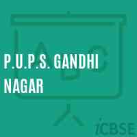 P.U.P.S. Gandhi Nagar Primary School Logo
