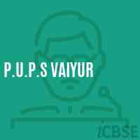 P.U.P.S Vaiyur Primary School Logo