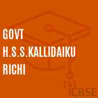 Govt H.S.S.Kallidaikurichi High School Logo