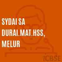 Sydai Sa Durai.Mat.Hss, Melur Senior Secondary School Logo