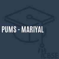 Pums - Mariyal Middle School Logo
