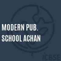 Modern Pub. School Achan Logo