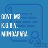 Govt. Ms. K.G.B.V. Mundapara Middle School Logo