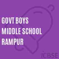 Govt Boys Middle School Rampur Logo
