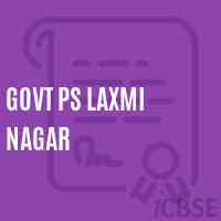 Govt Ps Laxmi Nagar Primary School Logo
