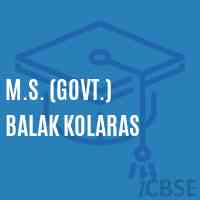 M.S. (Govt.) Balak Kolaras Middle School Logo