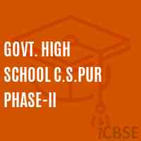 Govt. High School C.S.Pur Phase-Ii Logo