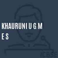 Khauruni U G M E S Middle School Logo
