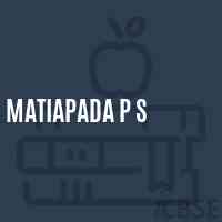 Matiapada P S Primary School Logo