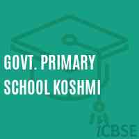 Govt. Primary School Koshmi Logo