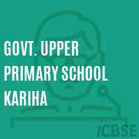 Govt. Upper Primary School Kariha Logo