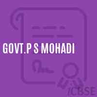 Govt.P S Mohadi Primary School Logo
