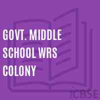 Govt. Middle School Wrs Colony Logo