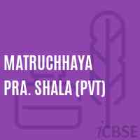 Matruchhaya Pra. Shala (Pvt) Primary School Logo