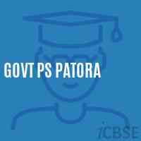 Govt Ps Patora Primary School Logo
