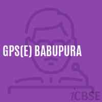 Gps(E) Babupura Primary School Logo