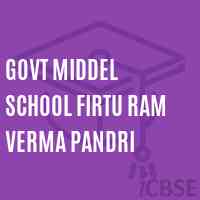 Govt Middel School Firtu Ram Verma Pandri Logo