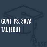 Govt. Ps. Sava Tal (Edu) Primary School Logo